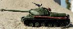 Rebuilt Airfix Josef Stalin III tank with wooden ditching beam