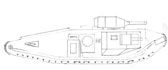 Side plan of Last Crusade tank